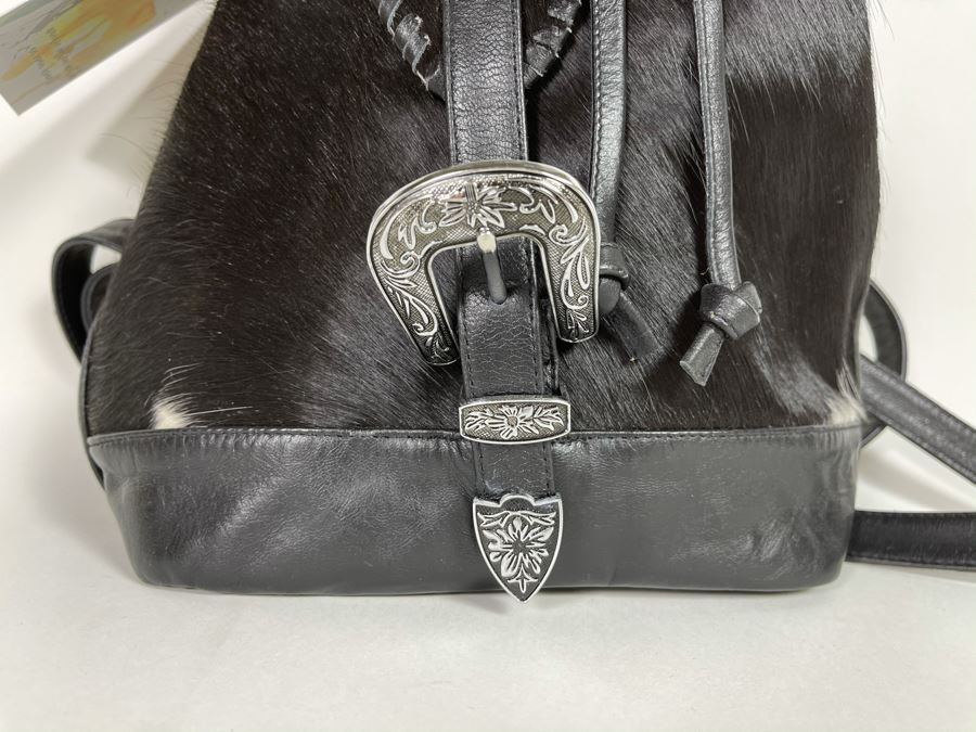 New Leather Saudara Handbag Backpack 10'W X 12'H Retails $325 [Photo 2]