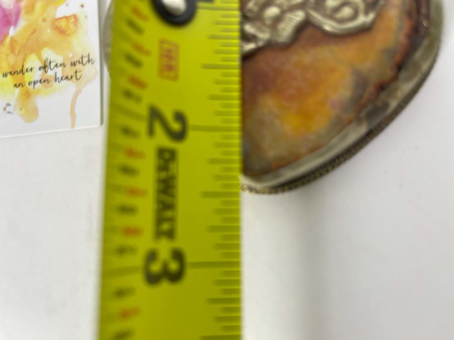 Natural Stone Base Metal Pendant Statement Necklace 24'L Retails $225 [Photo 10]