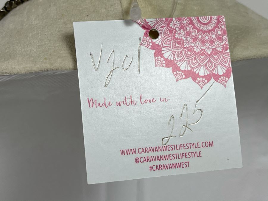 Natural Stone Base Metal Pendant Statement Necklace 24'L Retails $225 [Photo 7]