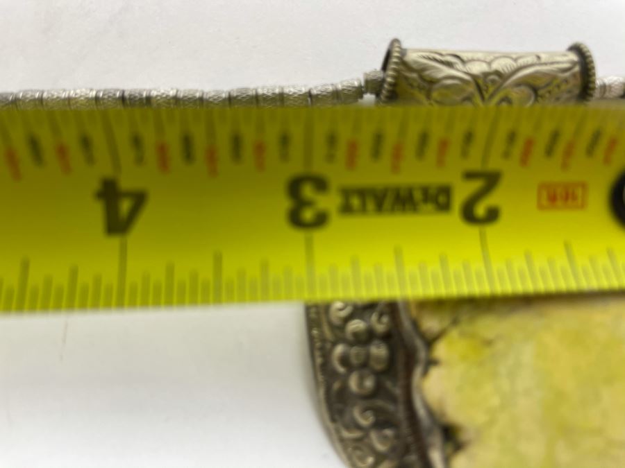 Natural Stone Base Metal Pendant Statement Necklace 24'L Retails $225 [Photo 10]