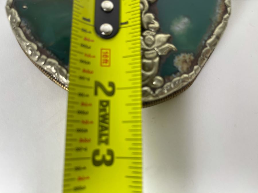 Natural Stone Base Metal Pendant Statement Necklace 24'L Retails $225 [Photo 8]