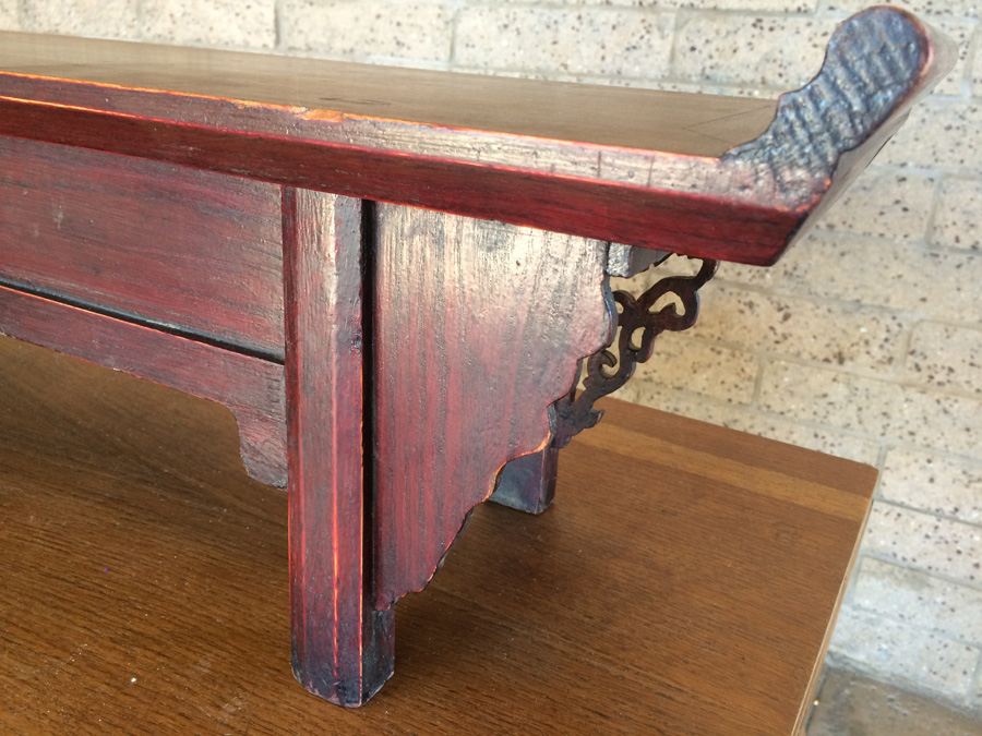 Antique Chinese Alter Prayer Table Carved Wood [Photo 26]