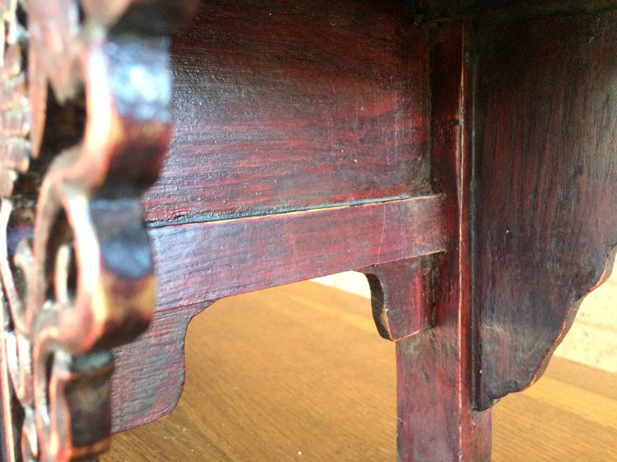 Antique Chinese Alter Prayer Table Carved Wood [Photo 7]