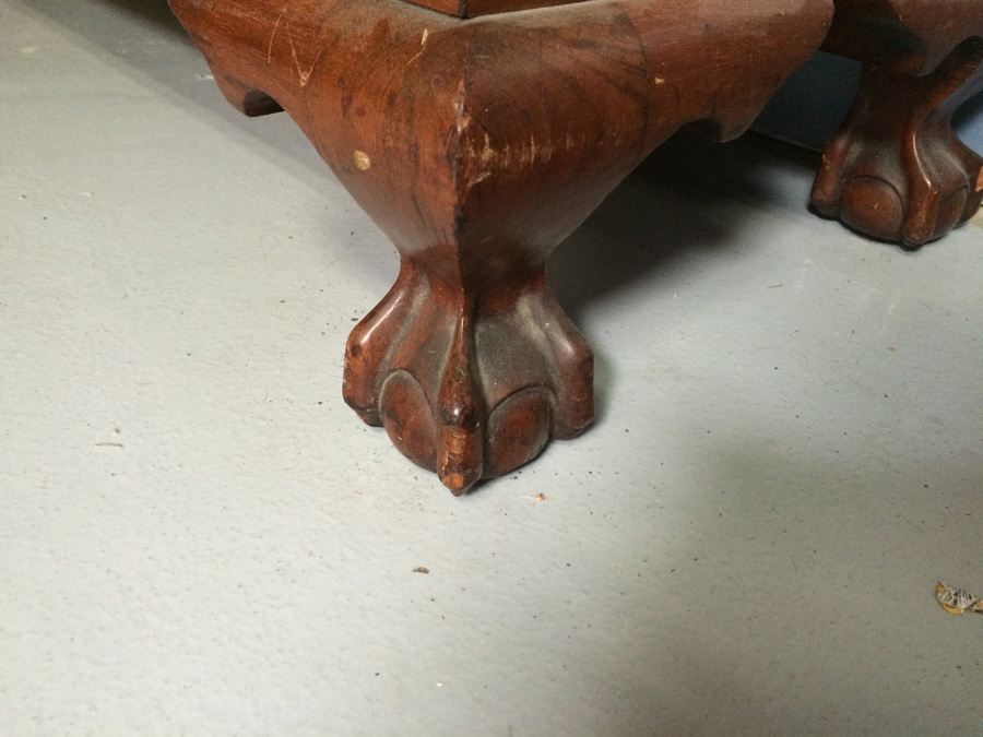Beautiful Antique 2 Door Bookcase with Lock and Ball and Claw Feet [Photo 9]