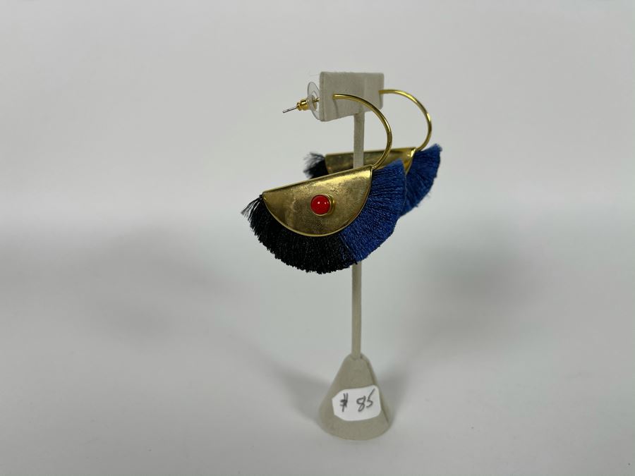 14K Gold PLATED Earrings With Store Display Retails $85 [Photo 4]