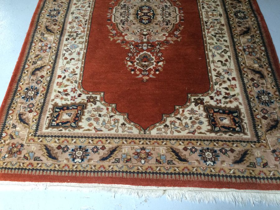 Handmade Wool Area Rug with Brown Tones - 49' x 6' [Photo 2]