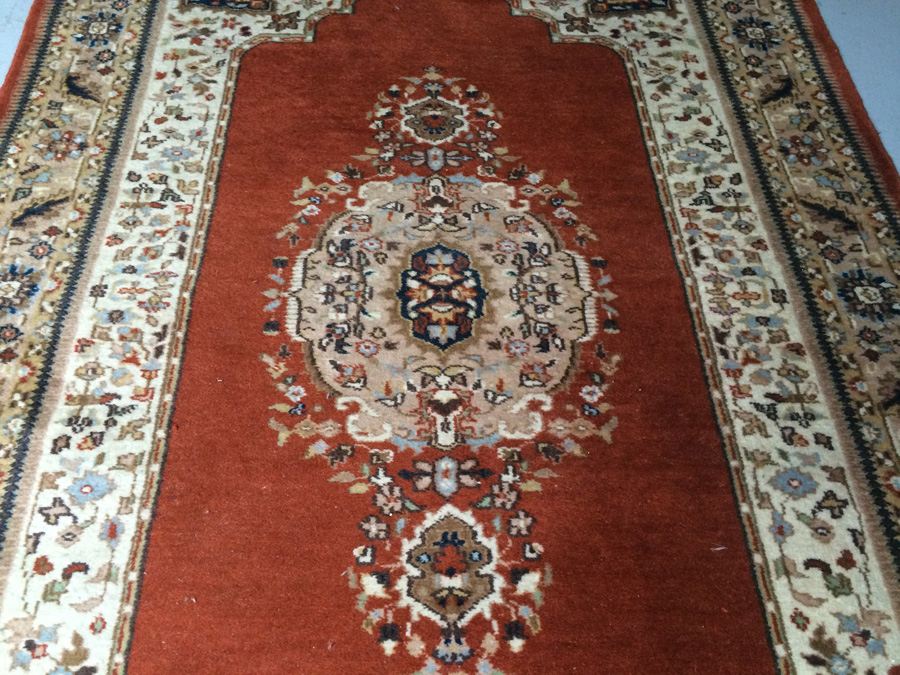 Handmade Wool Area Rug with Brown Tones - 49' x 6' [Photo 3]