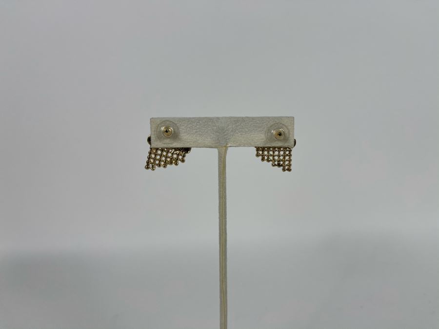 14K Gold PLATED Colorful Crystal Rainbow Rain Cloud Earrings Retails $38 [Photo 5]