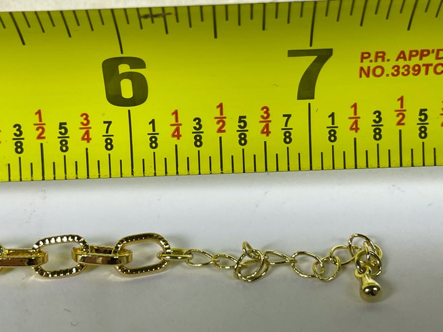 14K Gold PLATED Crystal Panther Bracelet 7'L Retails $68 [Photo 7]