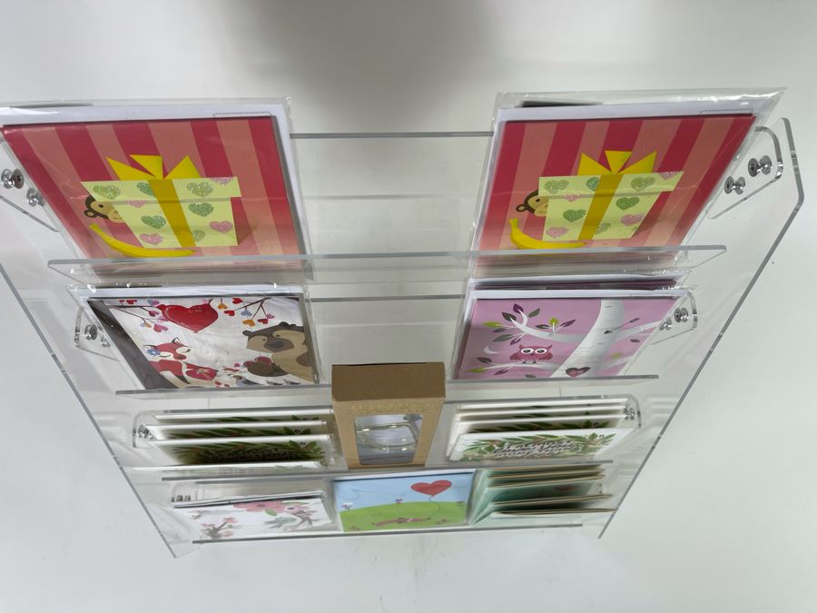 Acrylic Display 16'W X 18'H With Designer Crafted Greeting Cards And Jumbo Paperclip Apx Retail $120 [Photo 9]