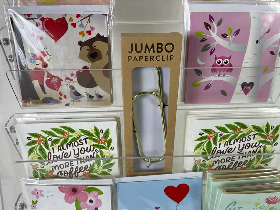 Acrylic Display 16'W X 18'H With Designer Crafted Greeting Cards And Jumbo Paperclip Apx Retail $120 [Photo 8]