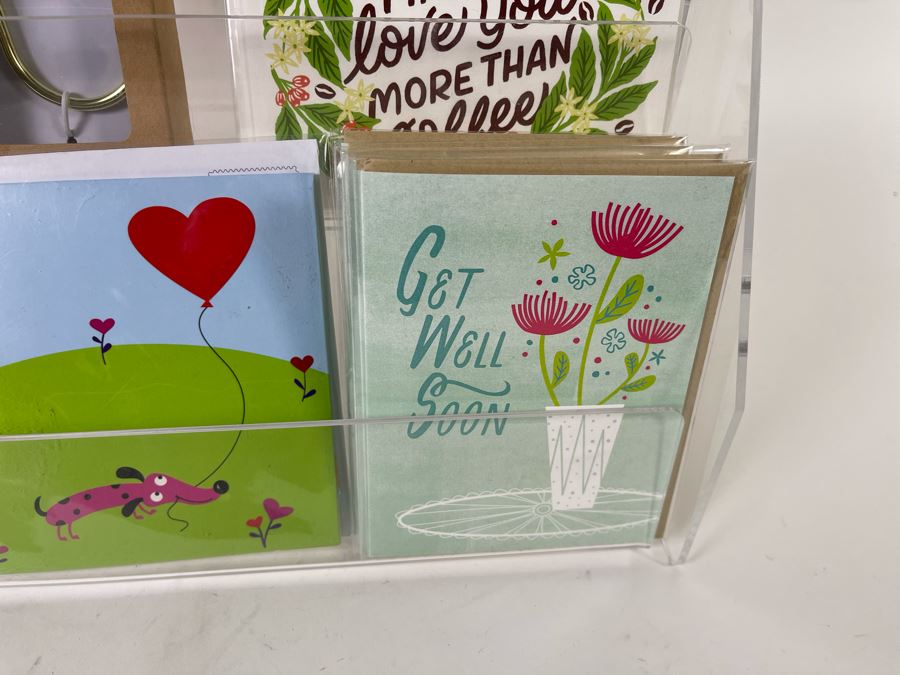 Acrylic Display 16'W X 18'H With Designer Crafted Greeting Cards And Jumbo Paperclip Apx Retail $120 [Photo 4]