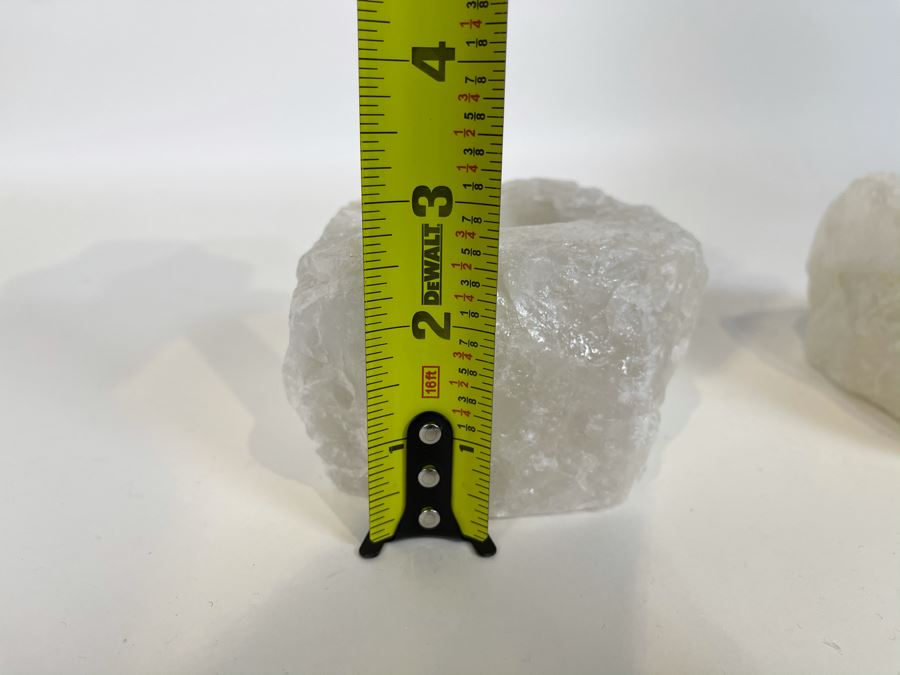 Pair Of Crystal Votives Apx 4'W X 2.5'H Retails $90 [Photo 6]