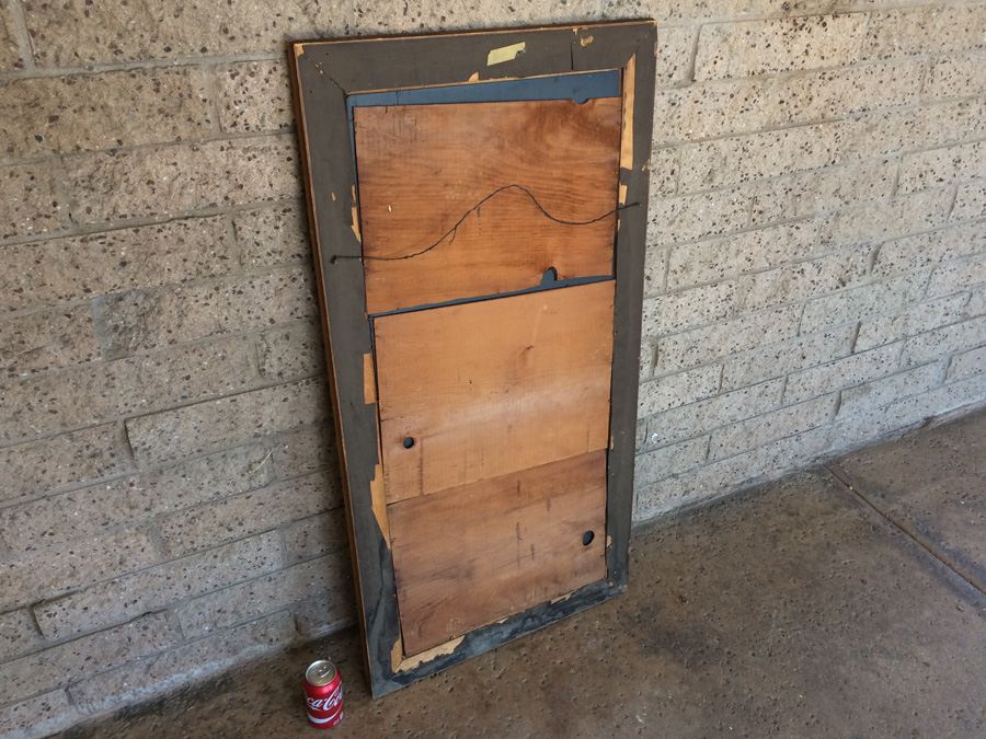 Vintage Wooden Mirror with Beveled Glass [Photo 3]