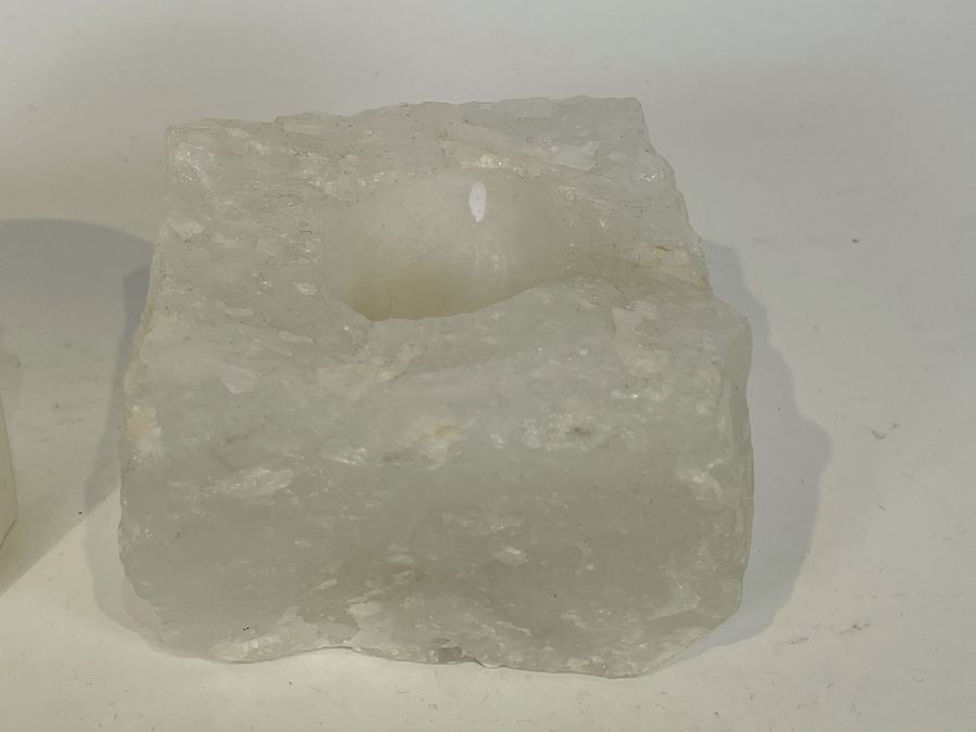 Pair Of Crystal Votives Apx 4'W X 2.5'H Retails $90 [Photo 5]
