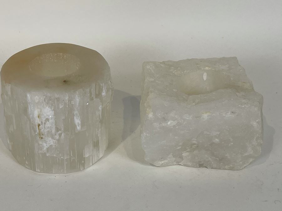 Pair Of Crystal Votives Apx 4'W X 2.5'H Retails $90 [Photo 3]