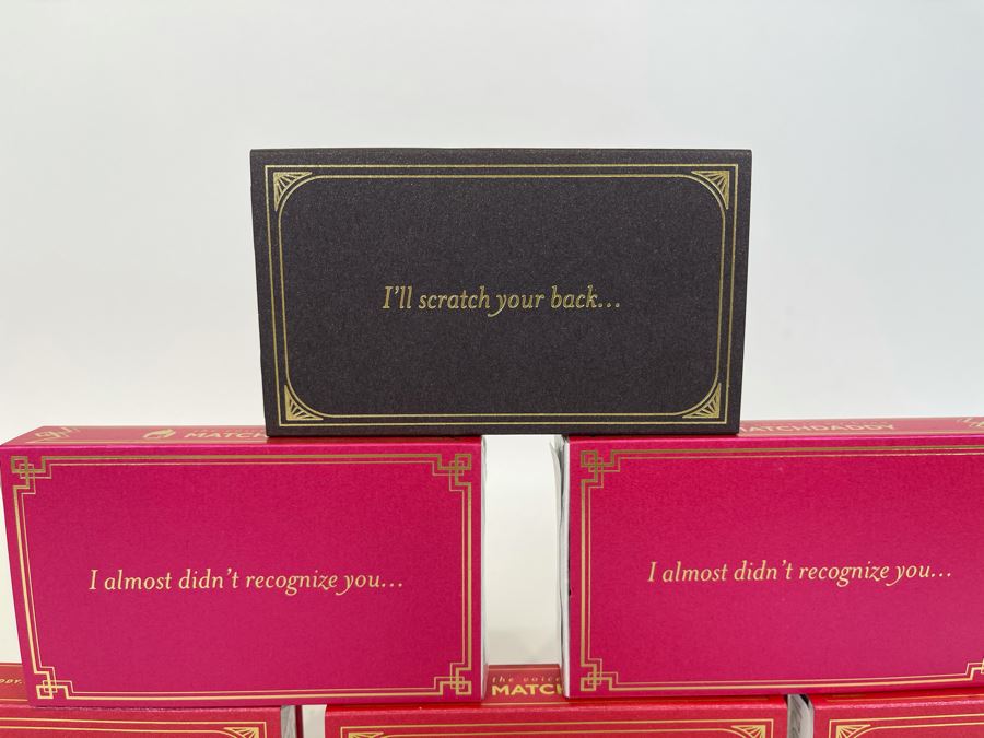 New Set Of (6) Large Colorful Designer Phrase Matchboxes From Matchdaddy Retails $60 [Photo 5]
