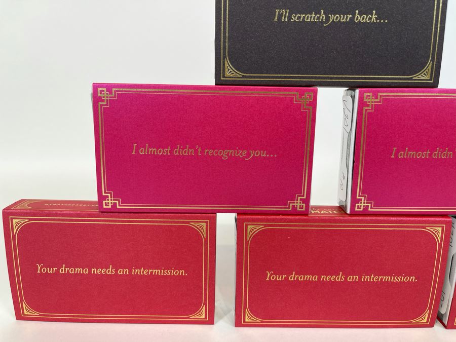 New Set Of (6) Large Colorful Designer Phrase Matchboxes From Matchdaddy Retails $60 [Photo 4]