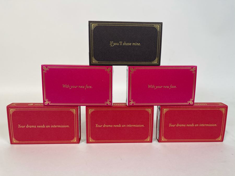 New Set Of (6) Large Colorful Designer Phrase Matchboxes From Matchdaddy Retails $60 [Photo 6]