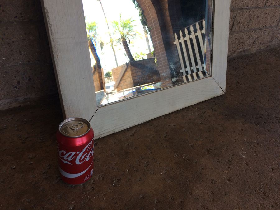 Vintage White Shabby Chic Beveled Glass Mirror [Photo 3]