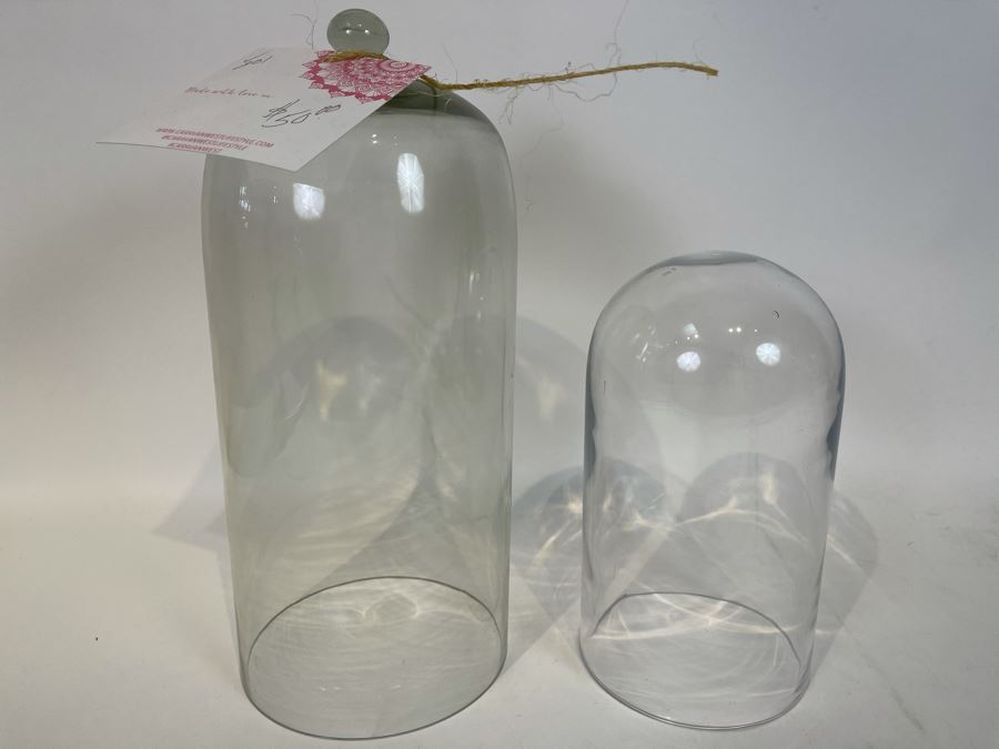 Pair Of Domed Glass Covers 15'H And 10' Retails $70 [Photo 2]