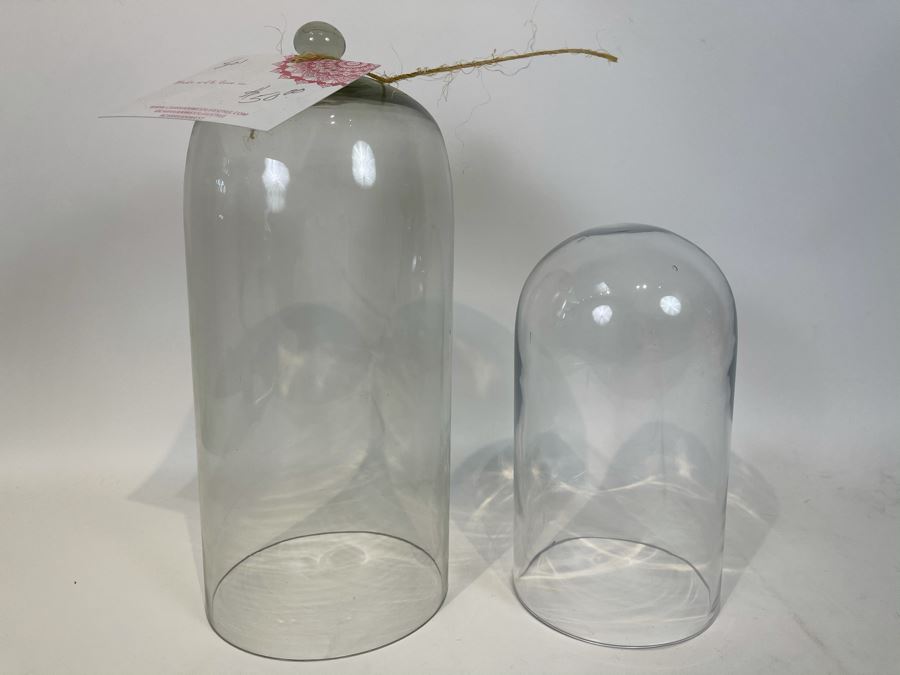Pair Of Domed Glass Covers 15'H And 10' Retails $70 [Photo 1]