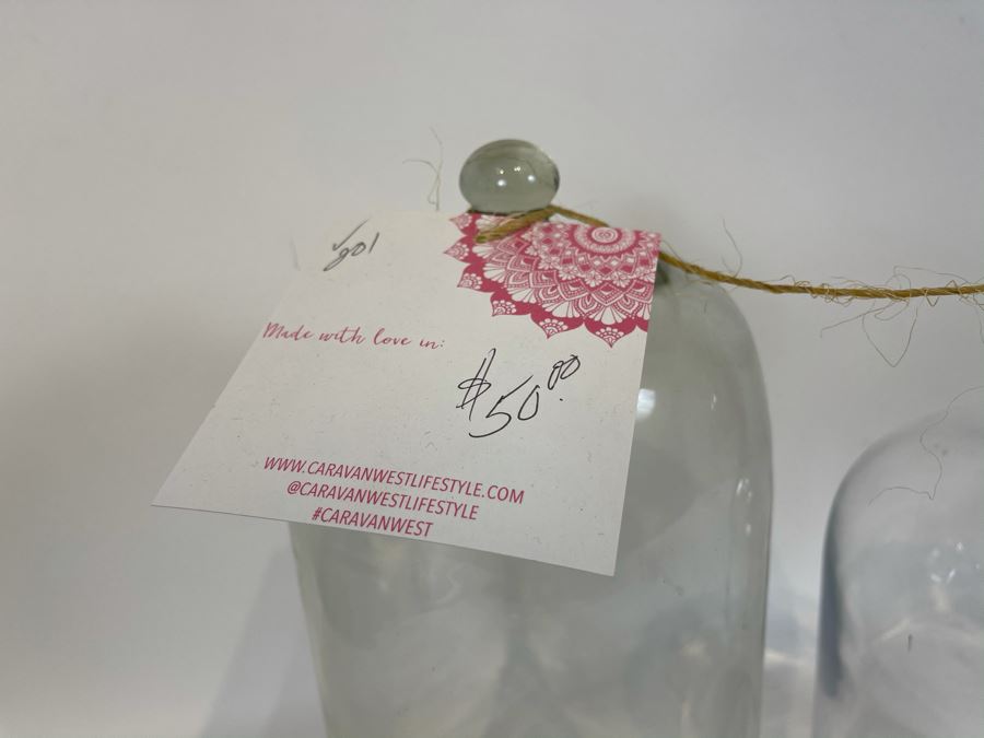 Pair Of Domed Glass Covers 15'H And 10' Retails $70 [Photo 3]