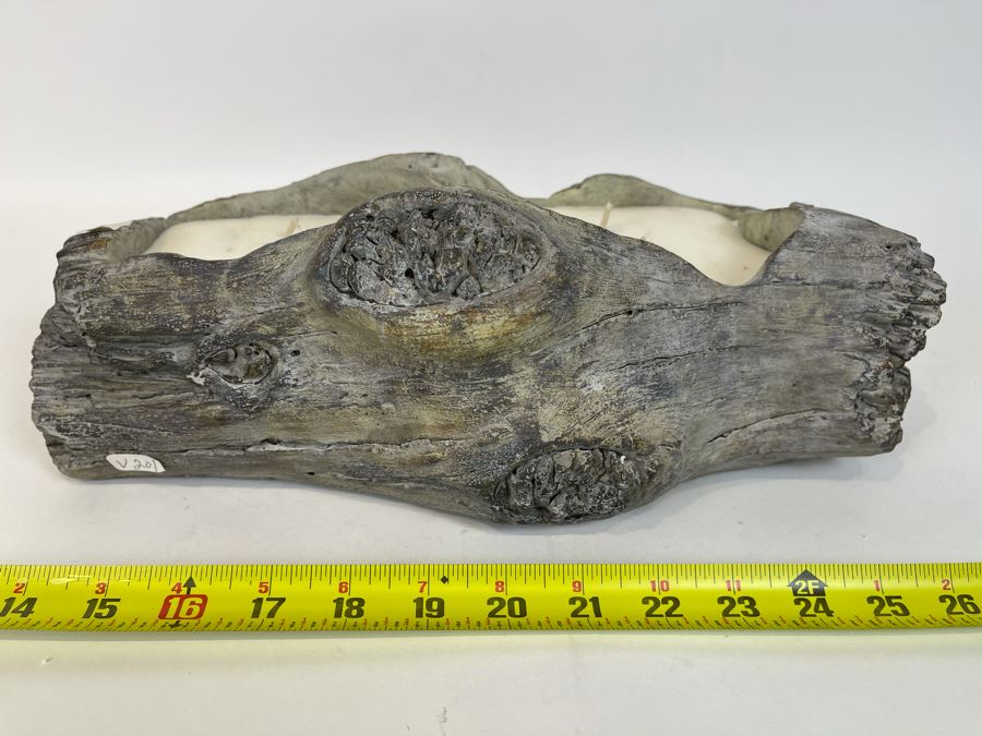 Large Faux Log Resin Candle 14'W X 8'D X 4.5'H Retails $195 [Photo 2]