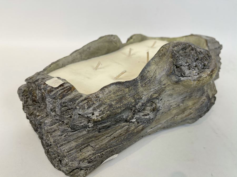 Large Faux Log Resin Candle 14'W X 8'D X 4.5'H Retails $195 [Photo 4]