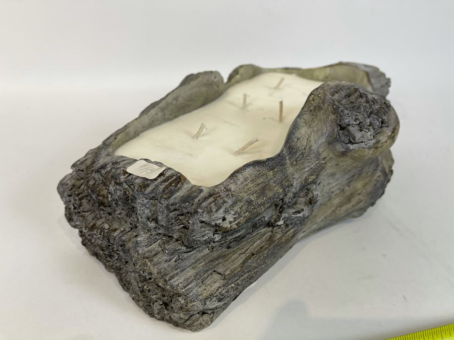 Large Faux Log Resin Candle 14'W X 8'D X 4.5'H Retails $195 [Photo 5]