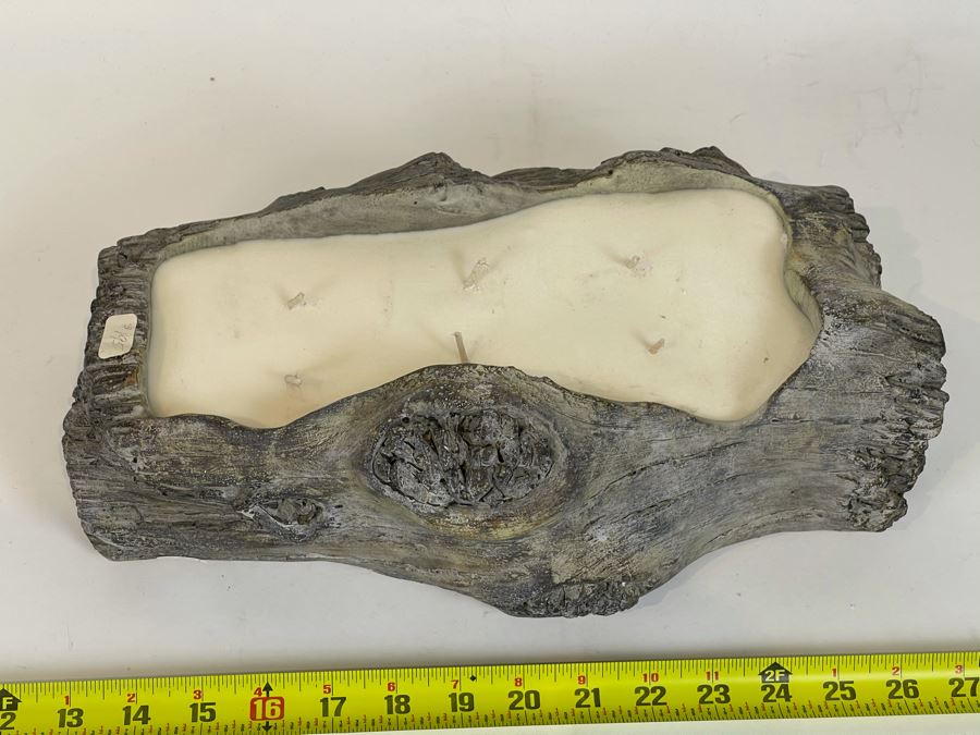 Large Faux Log Resin Candle 14'W X 8'D X 4.5'H Retails $195 [Photo 3]