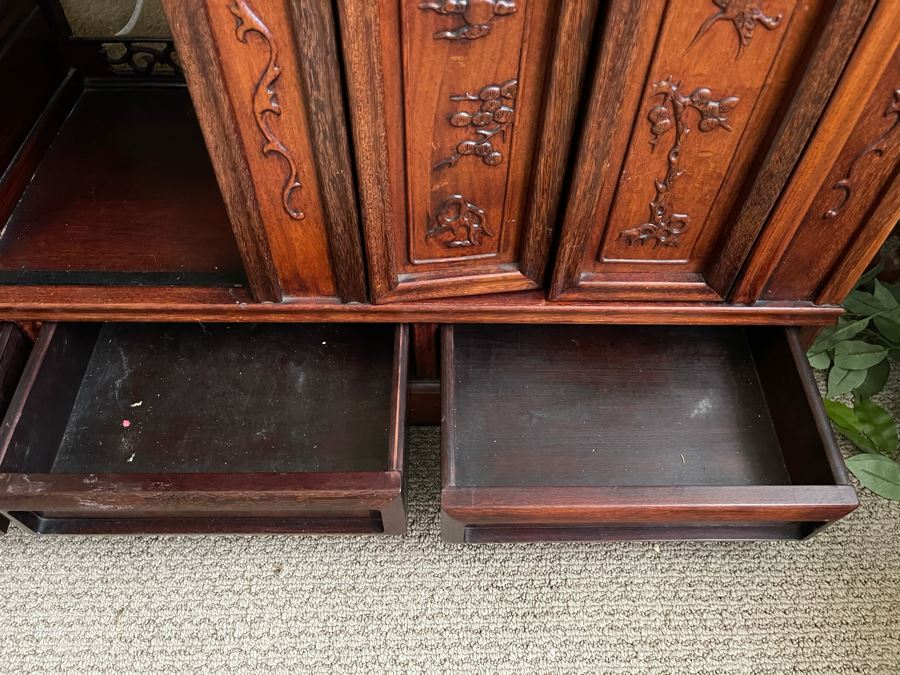 Chinese Teak Etagere Bookcase Cabinet [Photo 11]