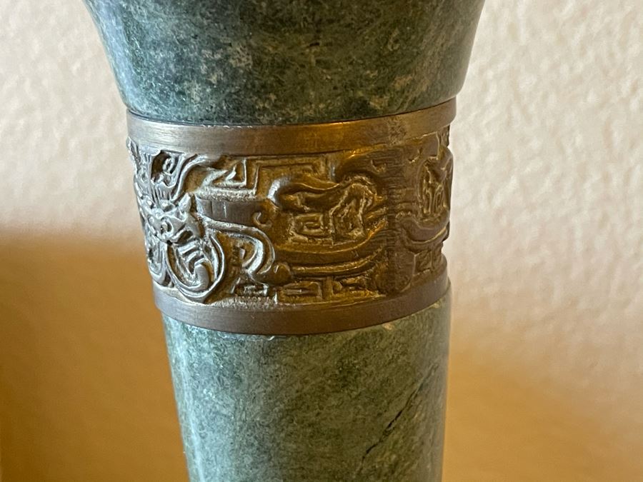 Marble And Brass Floor Lamp With Round Drink Table [Photo 8]