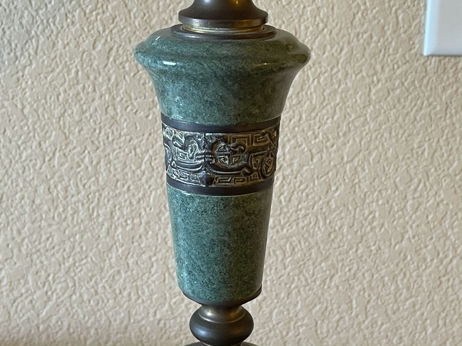 Marble And Brass Floor Lamp With Round Drink Table [Photo 5]