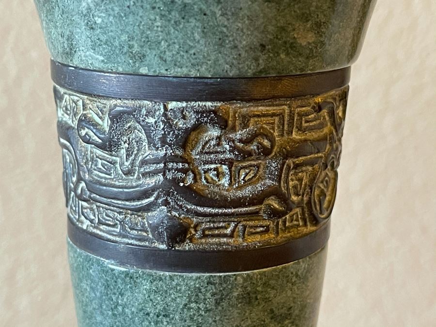 Marble And Brass Floor Lamp With Round Drink Table [Photo 6]