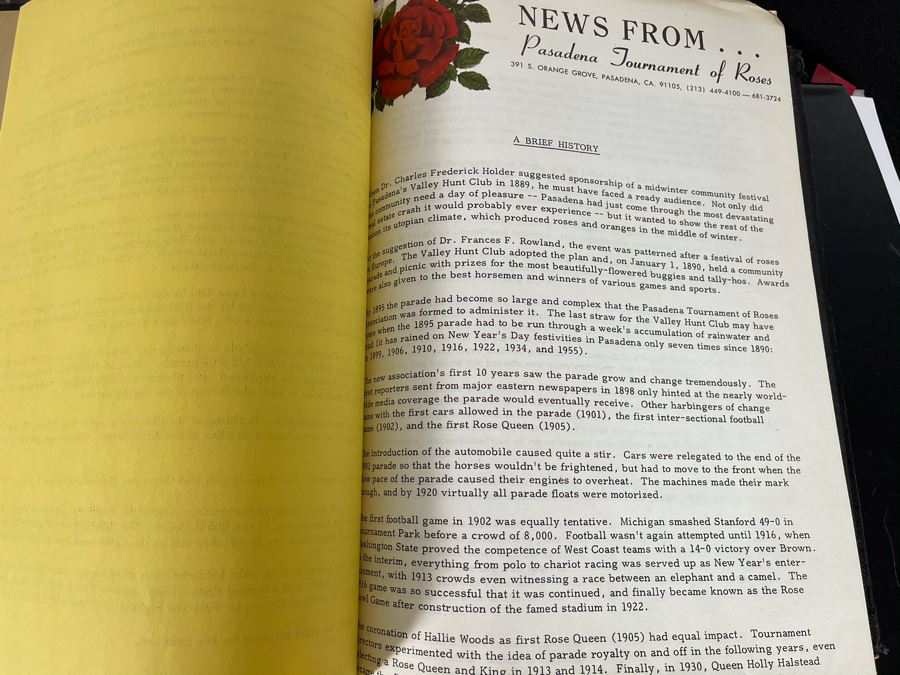 Huge Collection Of NBC TV's Rose Parade TV Scripts And Tournament Of Roses Programs - See Photos [Photo 13]