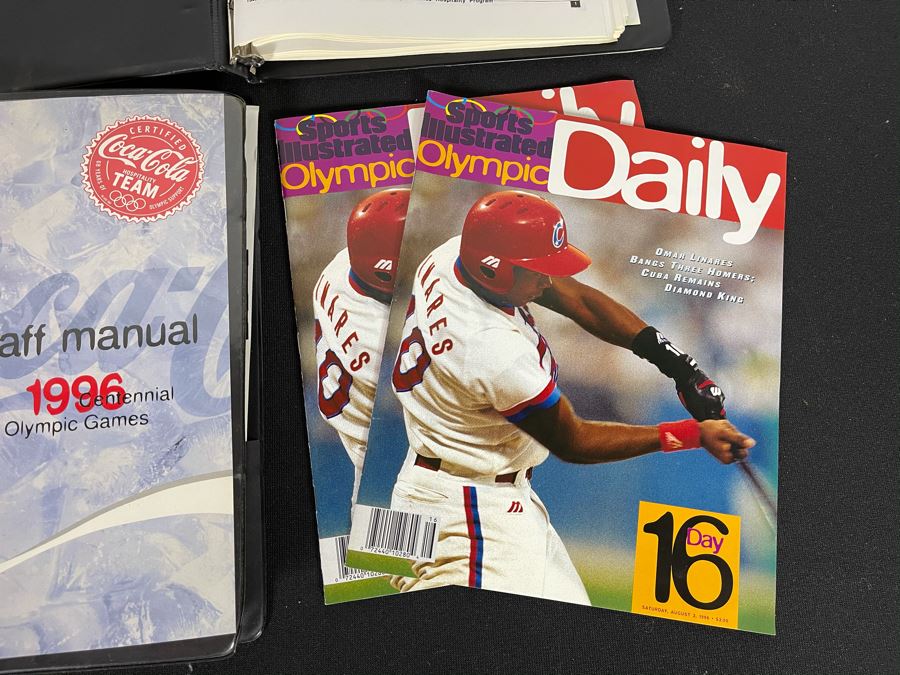 Coca-Cola Staff Manual And The Coca-Cola Company Ticket Batch List Hospitality Program Binder From The 1996 Centennial Olympic Games Plus (2) Sports Illustrated Olympic Daily Programs [Photo 4]