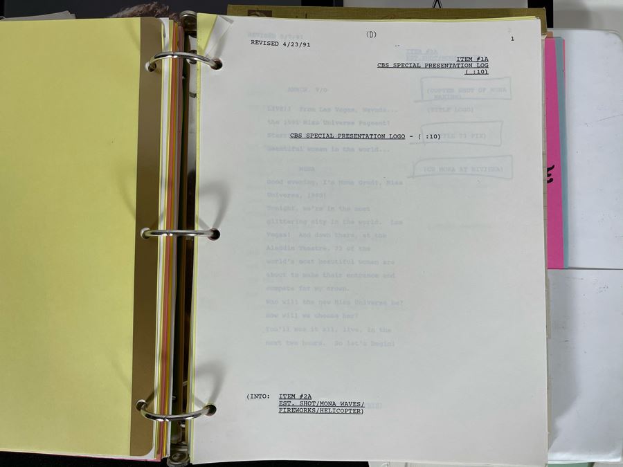 CBS Special: 1991 Miss Universe Scripts, Pair Of Miss Universe Programs And Other Related Materials [Photo 10]