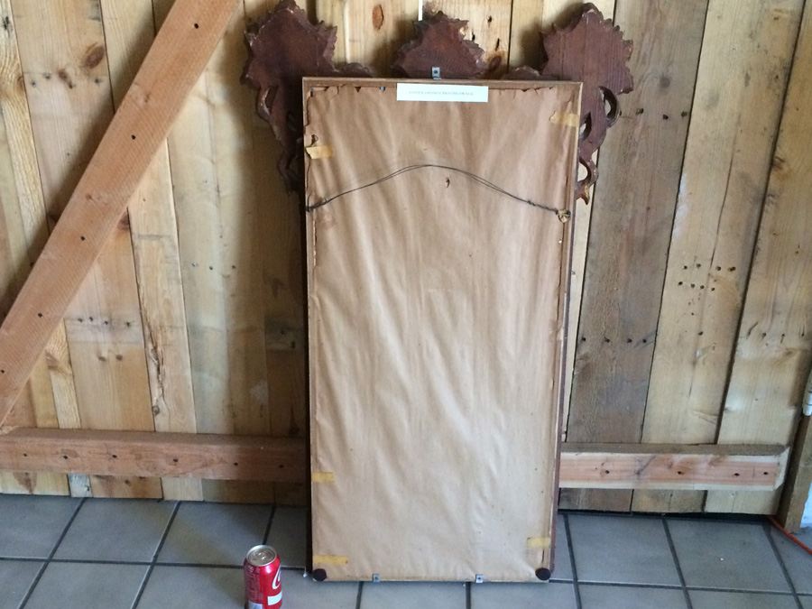 Antique Japanese Painting on Silk in a Beautifully Gilded Ornately Carved Wooden Frame [Photo 13]