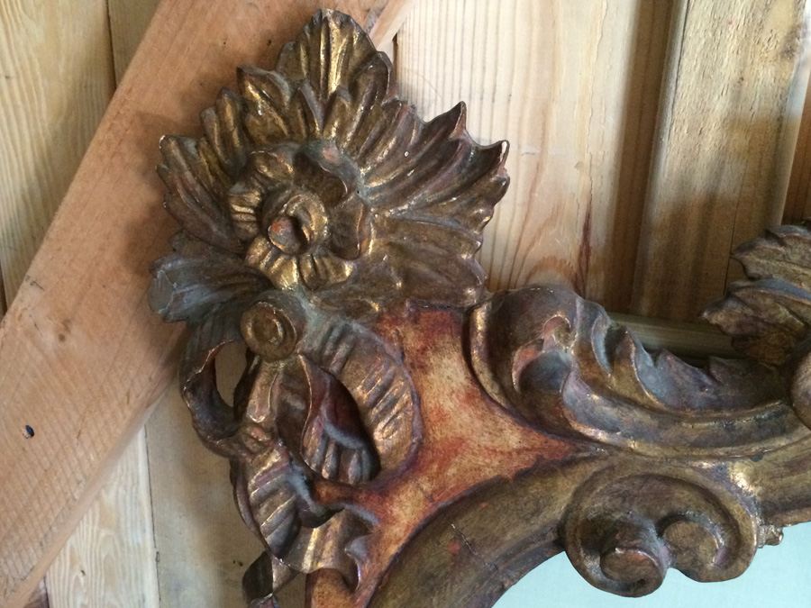 Antique Japanese Painting on Silk in a Beautifully Gilded Ornately Carved Wooden Frame [Photo 11]