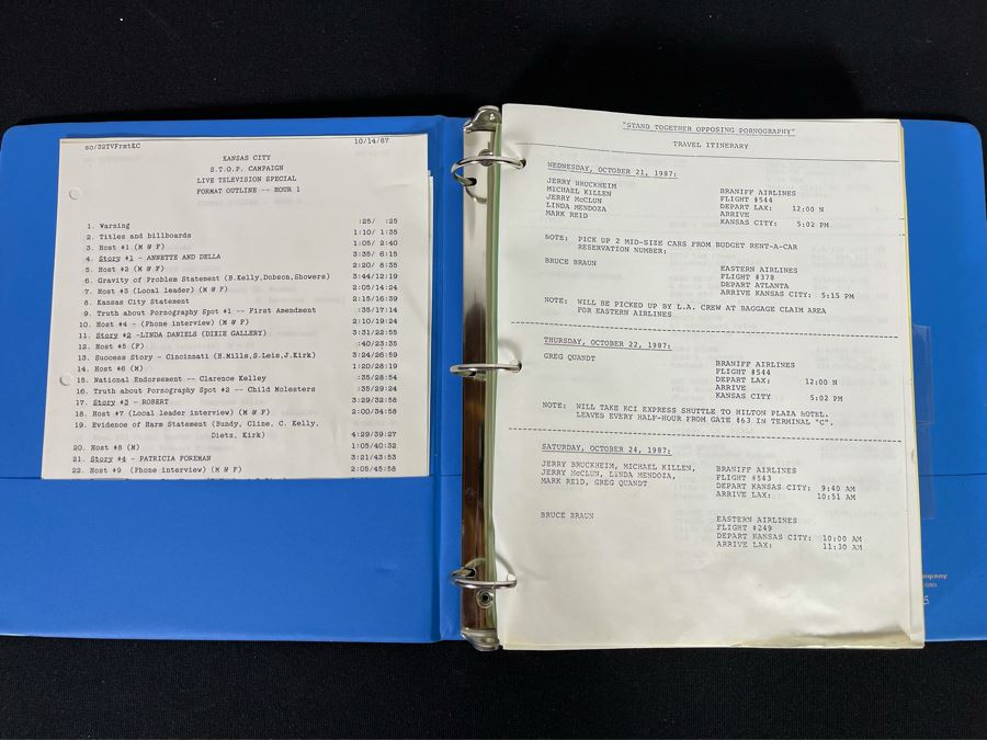 TV Script To 1987 TV Special 'National Coalition Against Pornography: Stand Together Opposing Pornography' [Photo 2]