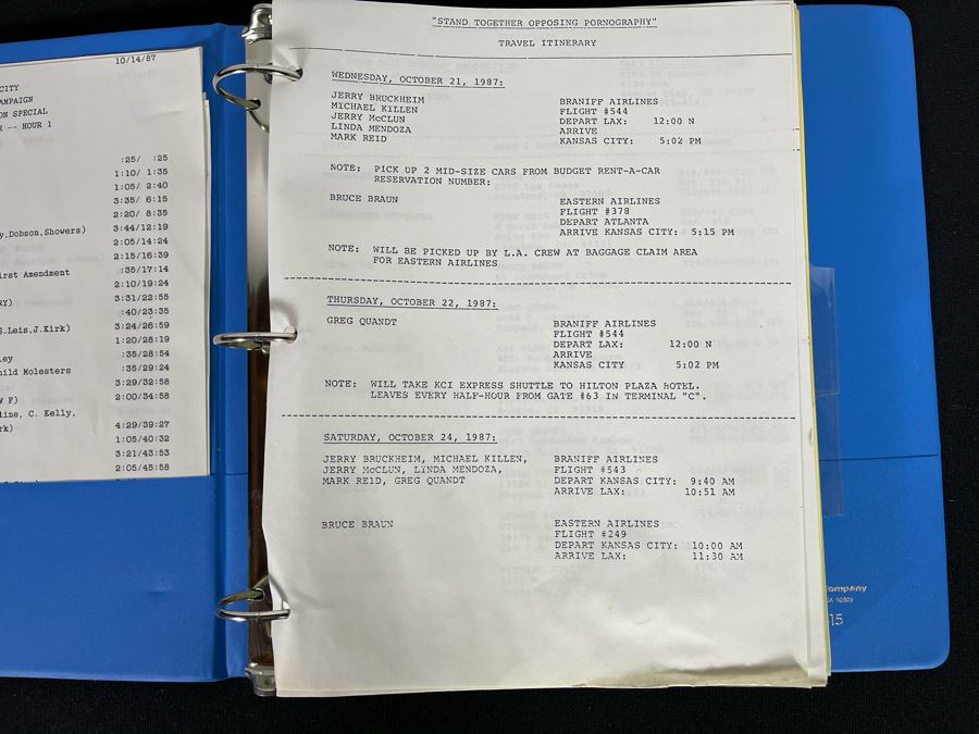 TV Script To 1987 TV Special 'National Coalition Against Pornography: Stand Together Opposing Pornography' [Photo 3]