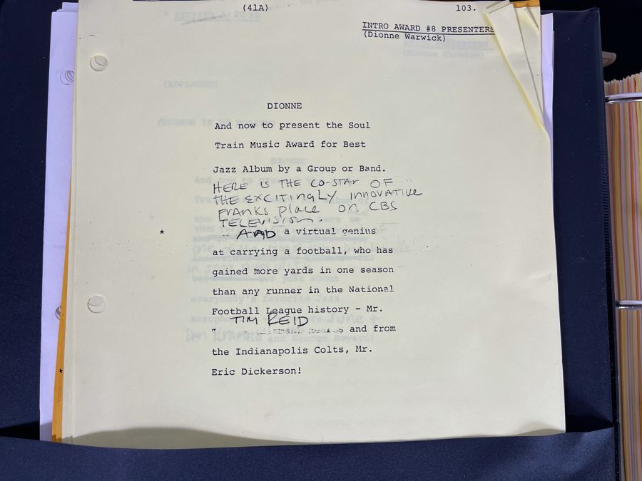 Final Draft 1988 TV Script To '2nd Annual Soul Train Music Awards' [Photo 14]