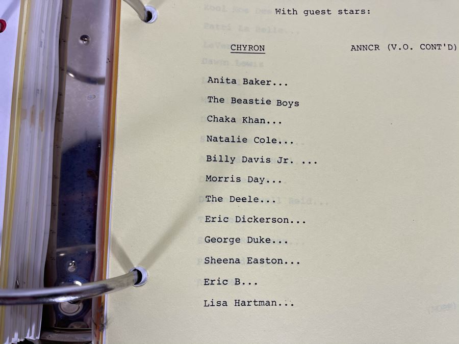 Final Draft 1988 TV Script To '2nd Annual Soul Train Music Awards' [Photo 9]