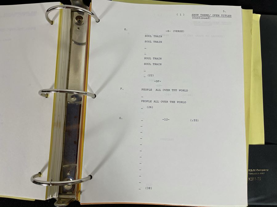 Final Draft 1988 TV Script To '2nd Annual Soul Train Music Awards' [Photo 12]