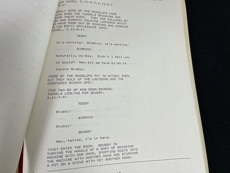 Final Draft 1985 TV Script To 'The Adventures Of Teddy Ruxpin Part I' [Photo 12]