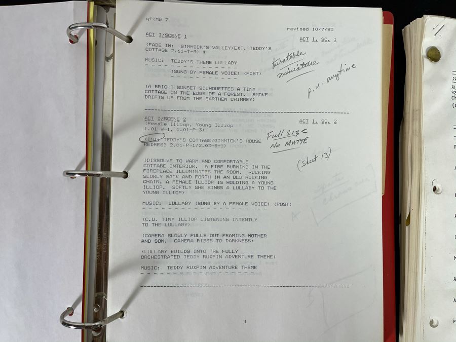 Final Draft 1985 TV Script To 'The Adventures Of Teddy Ruxpin Part I' [Photo 8]