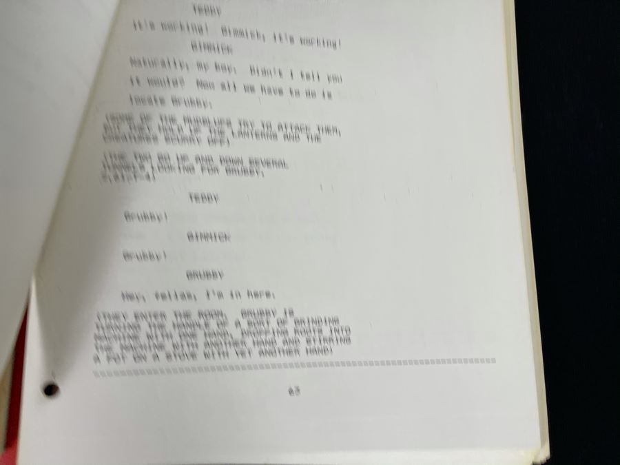 Final Draft 1985 TV Script To 'The Adventures Of Teddy Ruxpin Part I' [Photo 13]
