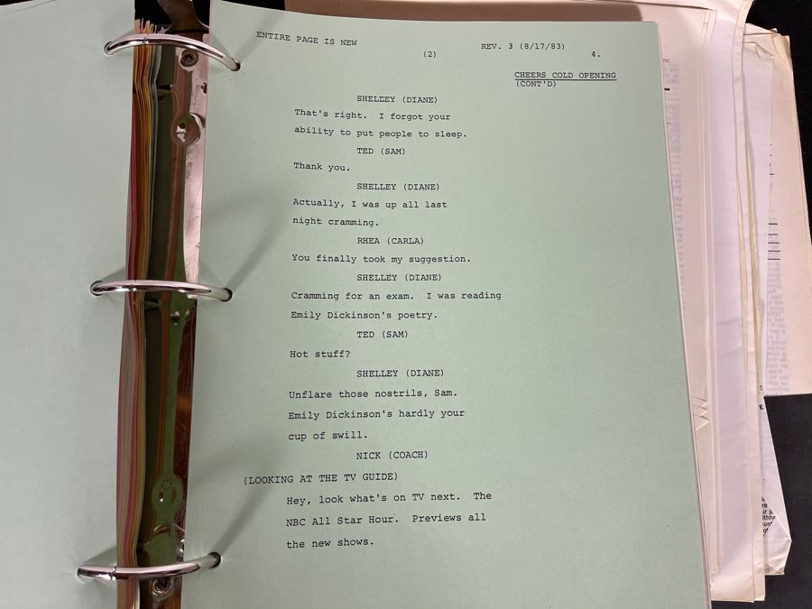 Final Draft 1983 TV Script To 'NBC All-Star Hour' Ted Danson Cheers Opening, Bob Hope [Photo 16]
