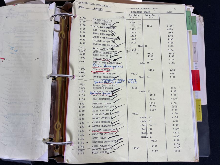 Final Draft 1983 TV Script To 'NBC All-Star Hour' Ted Danson Cheers Opening, Bob Hope [Photo 8]